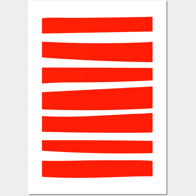 Red and White Stripes Wall Art by nickemporium1